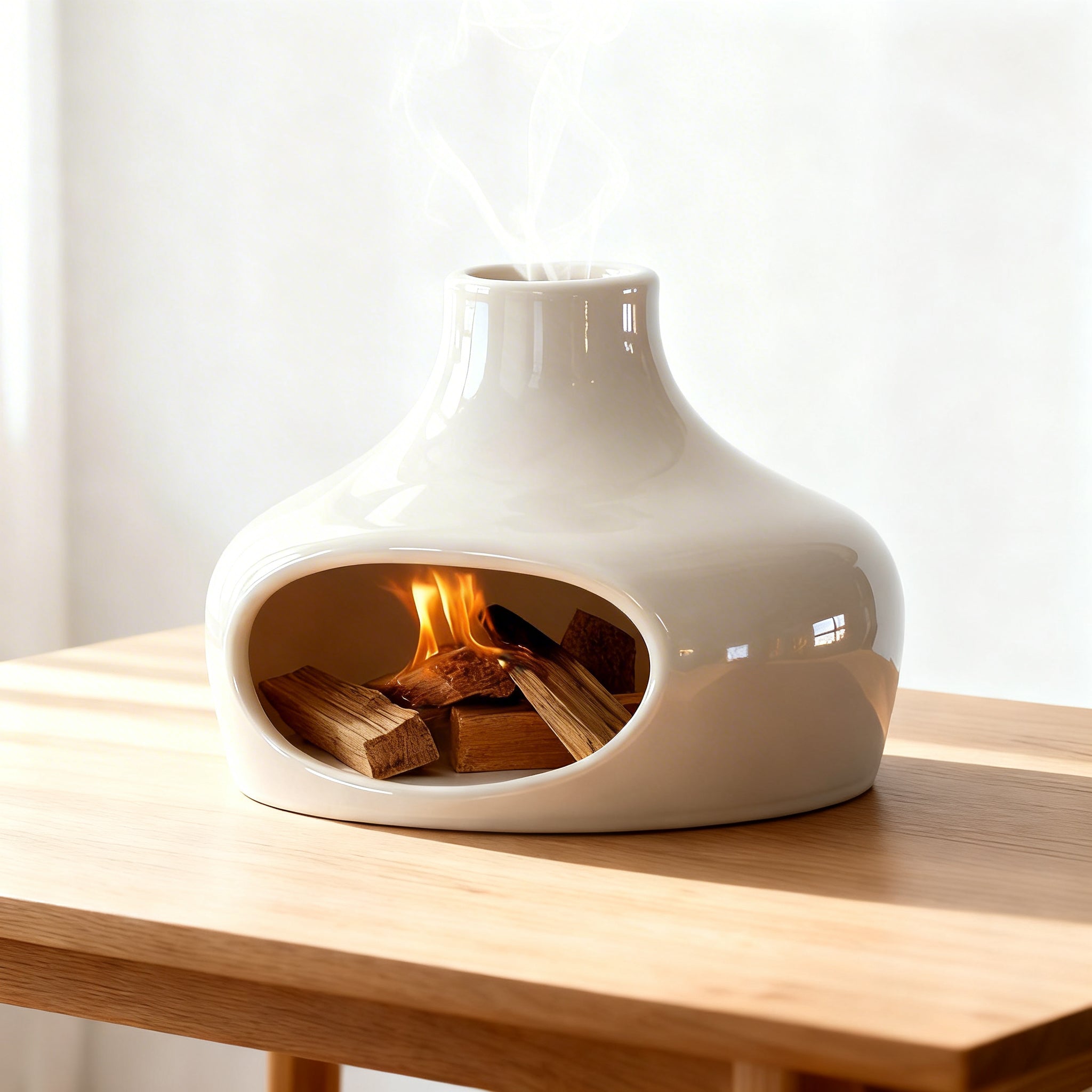 White Ceramic Palo Santo Holder